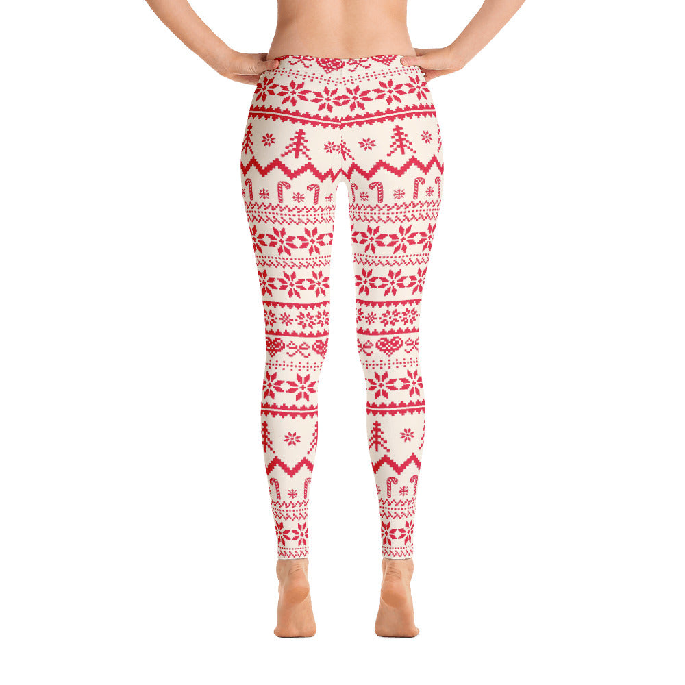 Soft Stretchy Leggings For Women Christmas Workout Cartoon Reindeer Santa  Claus Snow Man Gym Trousers Vantage Slim Fit Pantalo